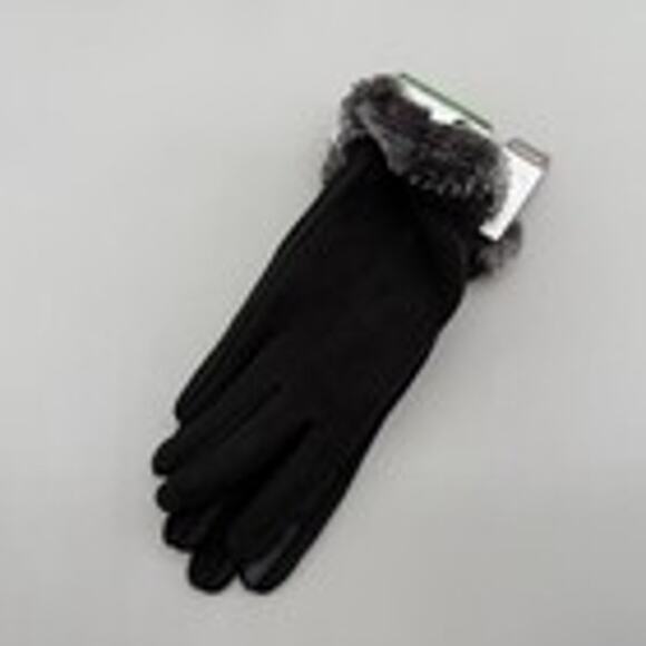 Isotoner Glover Signature Women's One Size Faux-Fur-Cuff Fleece Cuff Smart Dri - Picture 4 of 5